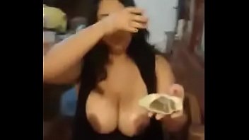 Indian very sexy big boobs girl eating full of 