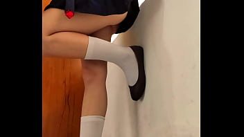 Teenage schoolgirl fucked and creampied standin