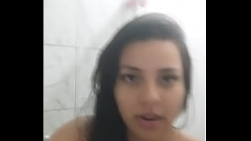 Indian girl taking shower