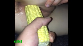 A young guy shoved corn in the ass s girl eb