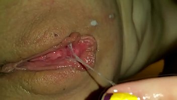 Cum on pussy sticky