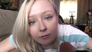 Petite blonde teen gets fucked by her father 