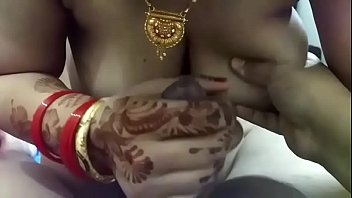 Newly married bhabi stroking hubby039s cock