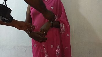 Desi indian tamil telugu kannada malayalam hindi horny cheating wife vanitha wearing blue colour saree showing big boobs and shaved pussy press hard boobs press nip rubbing pussy masturbation