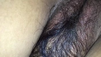 Hairy wife in black bra amp tight asshole enjoying doggy style with husband friend