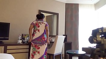 Indian wife kajol in hotel full nude show for h