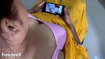 Indian sister watching blue film and ready to s
