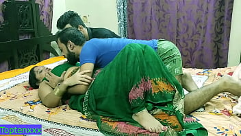 Indian hot milf aunty fucking with two brother 