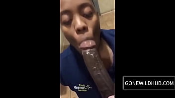 Walmart worker sucks off dude inside store bath