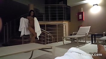 Nearly caught cock sucking in the spa lexi dona